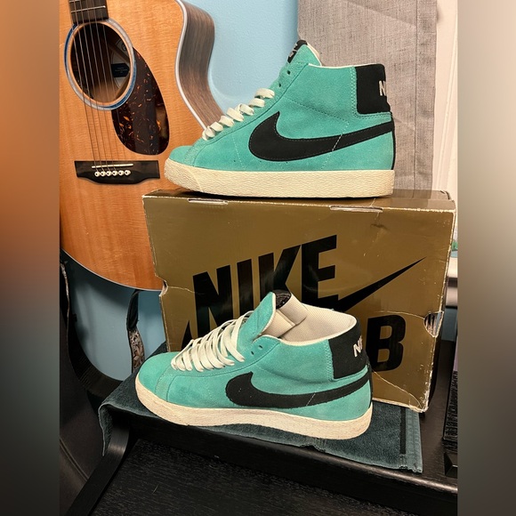 Nike SB Blazer Aqua Blue Azure - Picture 2 of 9